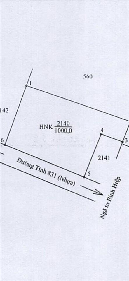 Cần bán một lô đất 1000m2 tại xã bình tân, thị xã kiến tường, tỉnh long an. đường tỉnh lộ 831 .