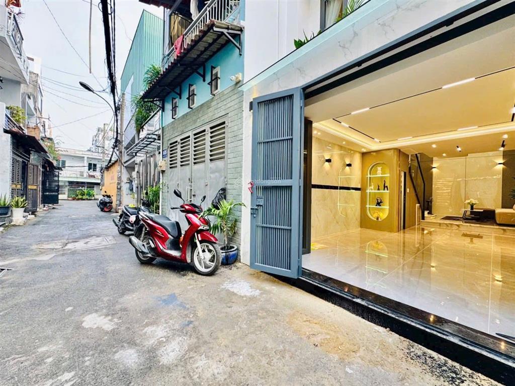Cực hiếm 3 tỷ 860 nhà 48m2  đường huỳnh đình hai, p24, bình thạnh. xây 4 tầng, hẻm 5m, sổ riêng