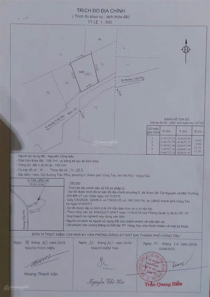 Bán nhà riêng đẹp tại hẻm 120, trần phú, 11 tỷ, 159,7m2, cách biển 50m