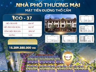 Shophouse/nhà phố ecopalace eco37  đường thổ cẩm  ngay vòng xoay hoa mặt trời