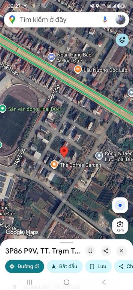 Cần bán nhanh lô đất dịch vụ trạm trôi cạnh svđ hoài đức sát ngay ql32,diện tích 94,3m2