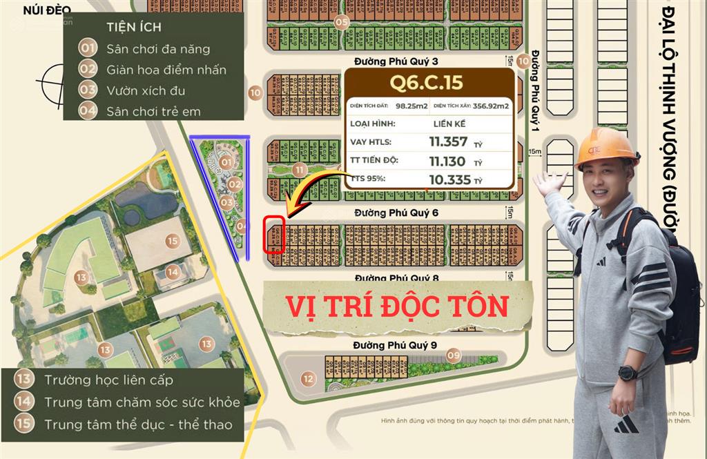 Bán gấp q6.c.15 vlasta 98m2 đối diện trường học, 2 mặt tiền mở cửa, kinh doanh vô địch