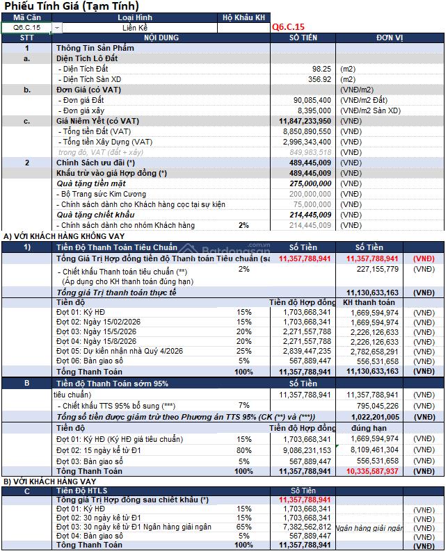 Bán gấp q6.c.15 vlasta 98m2 đối diện trường học, 2 mặt tiền mở cửa, kinh doanh vô địch