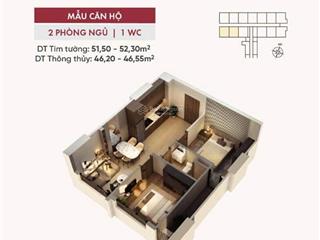 Căn 2pn rẻ nhất dự án fresia riverside 1.851 tỷ đã vat, hướng đông nam view cv, hồ bơi siêu đẹp