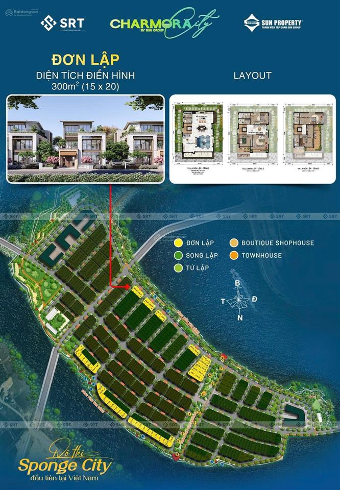 Đã có giá shophouse, nhà phố, biệt thự view sông, biển dự án sun charmora city nha trang