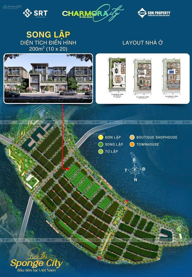 Đã có giá shophouse, nhà phố, biệt thự view sông, biển dự án sun charmora city nha trang