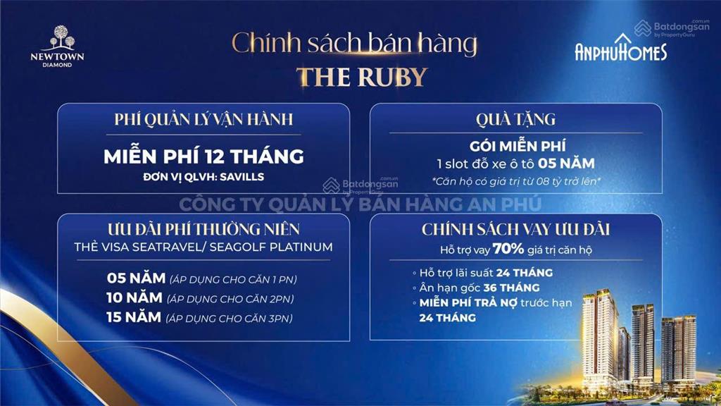 Xuất ngoại giao 1pn biển newtown diamond đà nẵng giá 3,08 tỷ, 47,85m2 sở hữu lâu dài từ 46tr/m2