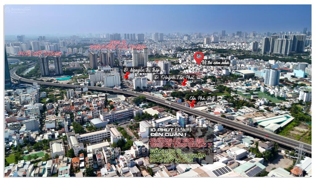 Nhà dt 4,5x14,5m (65m2), mặt tiền đường nhựa có lề 8m, q. 7. chỉ 6,3 tỷ