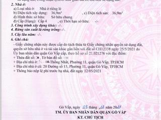 Bán đất thống nhất 4,5x17 giá chỉ 6.5 tỷ