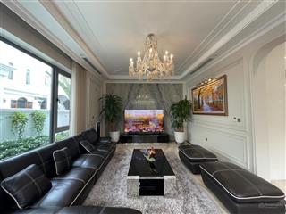 Cho thuê biệt thự đơn lập góc mặt hồ khu vip ngọc trai 400m2 thang máy full đồ luxury giá 90tr/th