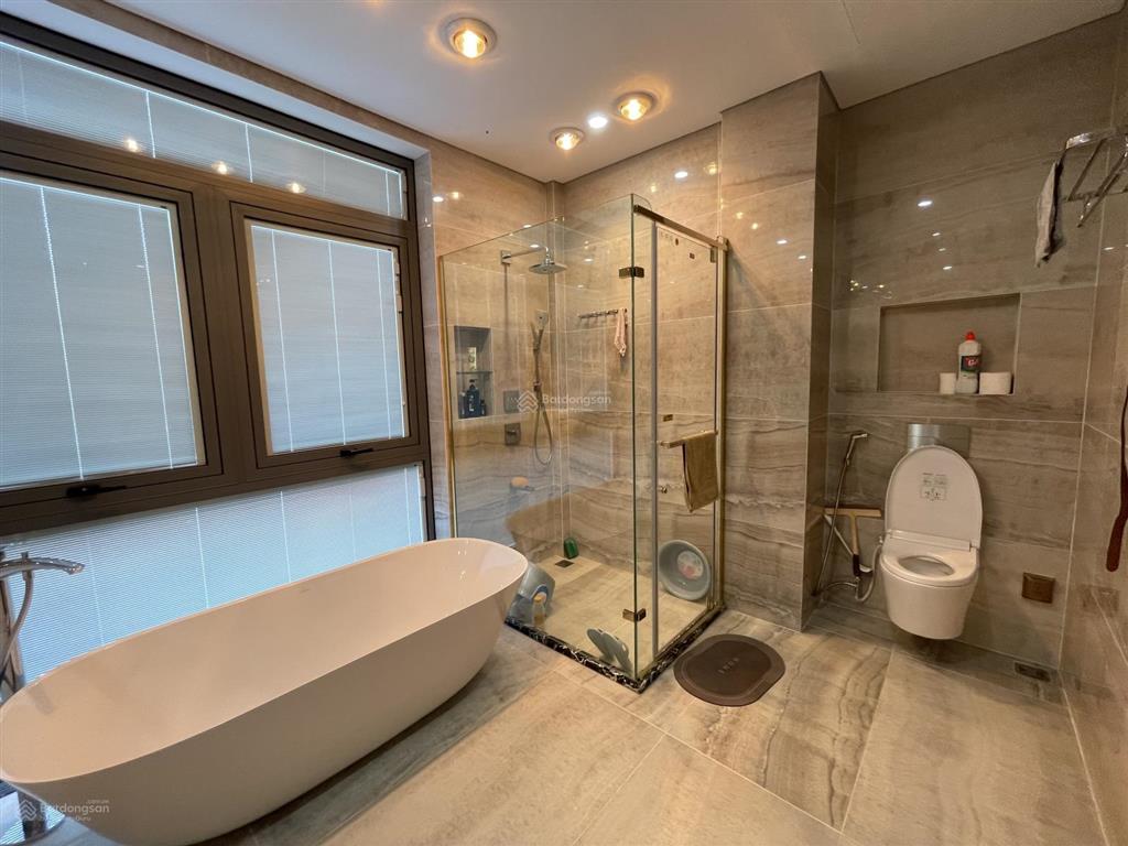 Cho thuê biệt thự đơn lập góc mặt hồ khu vip ngọc trai 400m2 thang máy full đồ luxury giá 90tr/th