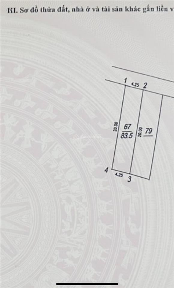 Bán đất 83.5m2 20,5 tỷ mặt tiền rộng lô góc 268 ngọc thuỵ đường trước mặt rộng oto tránh
