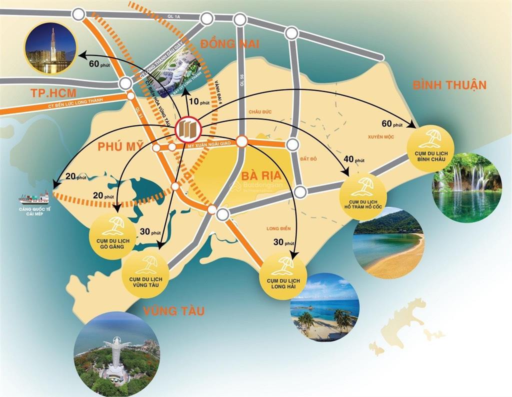 Đất mặt đường nhựa cách biển long hải 500m, giá 2,7 tỷ