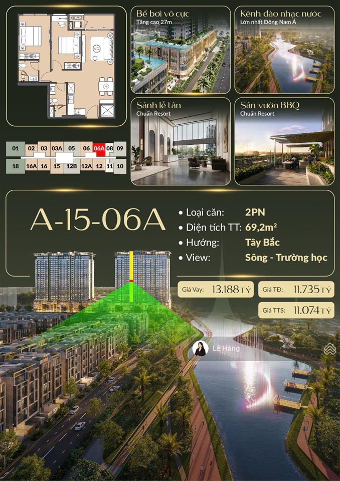 Bán căn hộ 2pn lumière midtown ký trực tiếp với chủ đầu tư