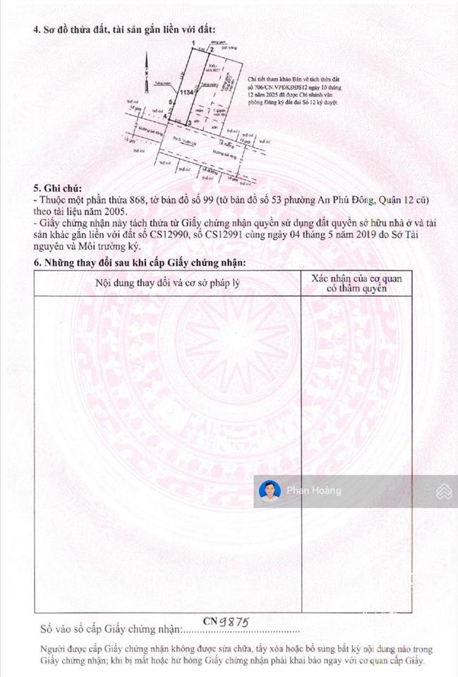 Bán lô đất đẹp hẻm sơn ca 140 vườn lài, an phú đông đường 6m thông ra sông vàm thuật, giá 6.1 tỷ tl