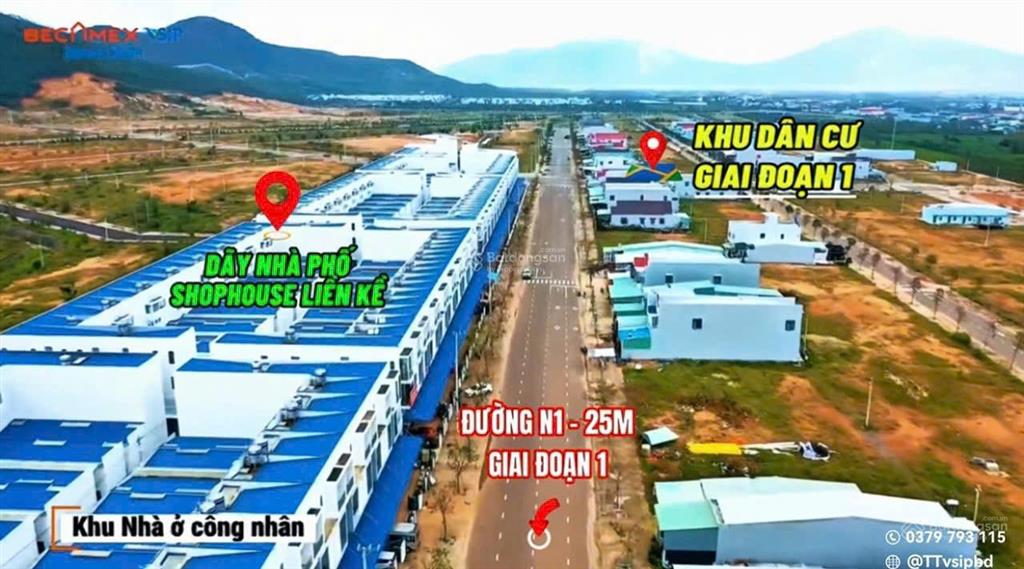 Bán lô đối diện noxh 150m2 tại becamex vsip bình định, 1,095 tỷ