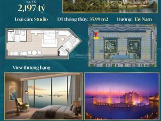 Bán gấp căn hộ 1pn, 31m2 tại aria bay tower, hùng thắng, chỉ từ 700tr view biển vịnh hạ long