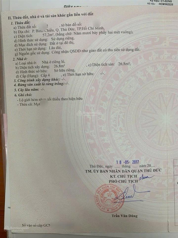 Lô đất phù hợp làm nhà ở/đầu tư 57,2m2 tại ngô chí quốc, bình chiểu, thủ đức, giá 3,6 tỷ