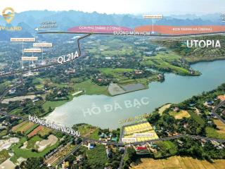 Đất mặt hồ đá bạc 120ha , đối diện khu nghĩ dưỡng utopia , dân cư đông đúc.