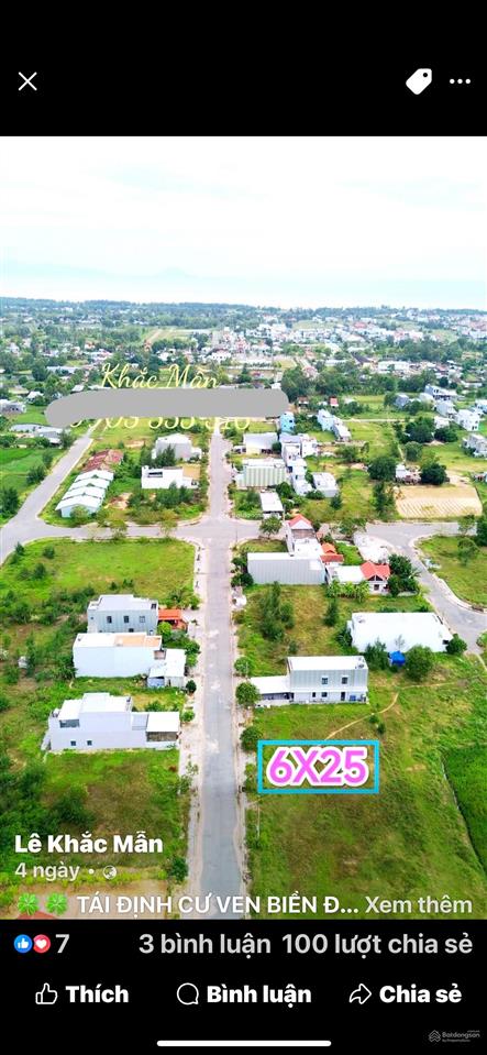 Chính chủ gửi bán lô đất ven biển duy hải