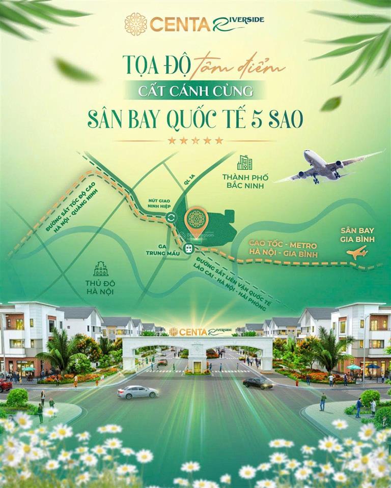 Bán biệt thự vip tại centa riverside vsip từ sơn, bắc ninh, giá hấp dẫn