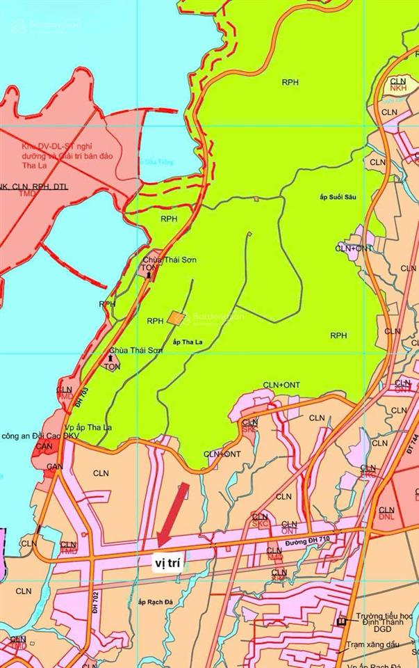 Mặt tiền trục chính kết nối tỉnh lộ 744 vào quần thể kdl núi cậu  chùa thái sơn  bán đảo thala