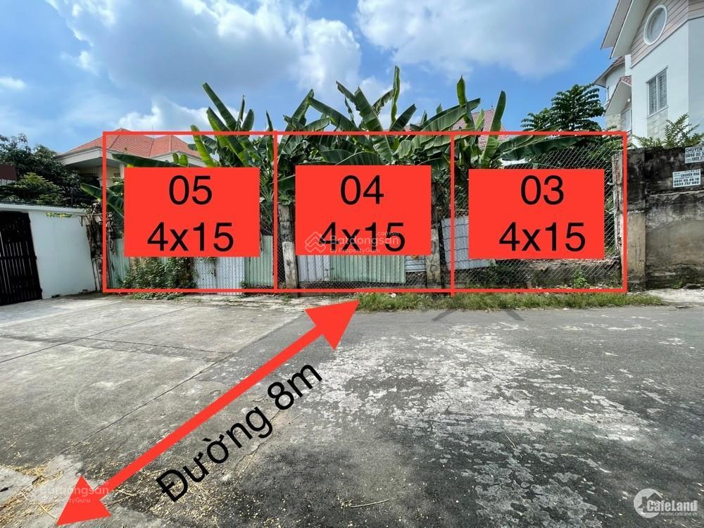 Thanh lý gấp 5 lô đất ngay gigamall thủ đức. đường 6m. sổ riêng từng lô. dt 60m2