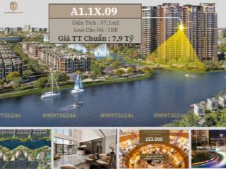 Căn hộ hoa hậu 1 pn  diện tích 57,1m2, căn view sông, bên du thuyền