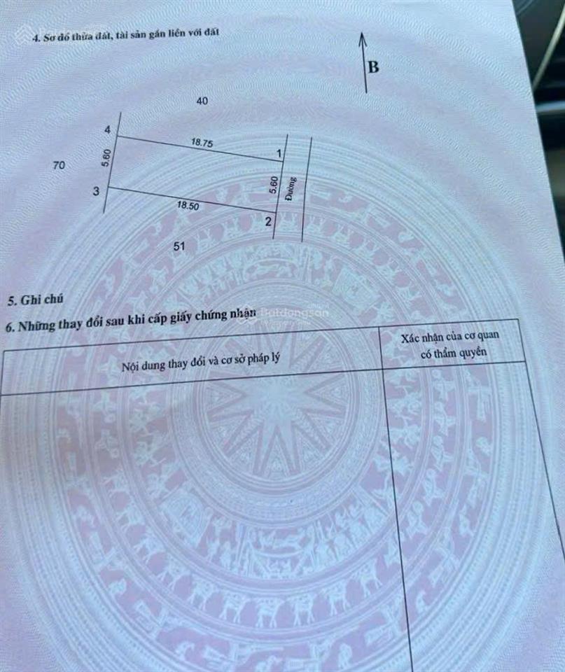 Hàng hiếm sót lại tại thị trường văn giang, mặt tiền 5,6m diện tích 104,2m2 full thổ cư tại mễ sở
