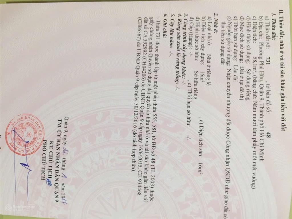 Bán dn kdc tân cảng phú hữu, 3,3 tỷ, 53m2