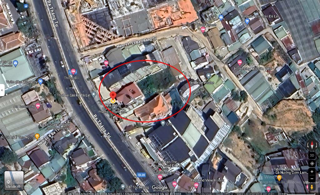 Nhà đất đẹp mặt tiền đường 3/4 đà lạt, 652m2 đất thổ cư view thông phù hợp ks, biệt thự, văn phòng