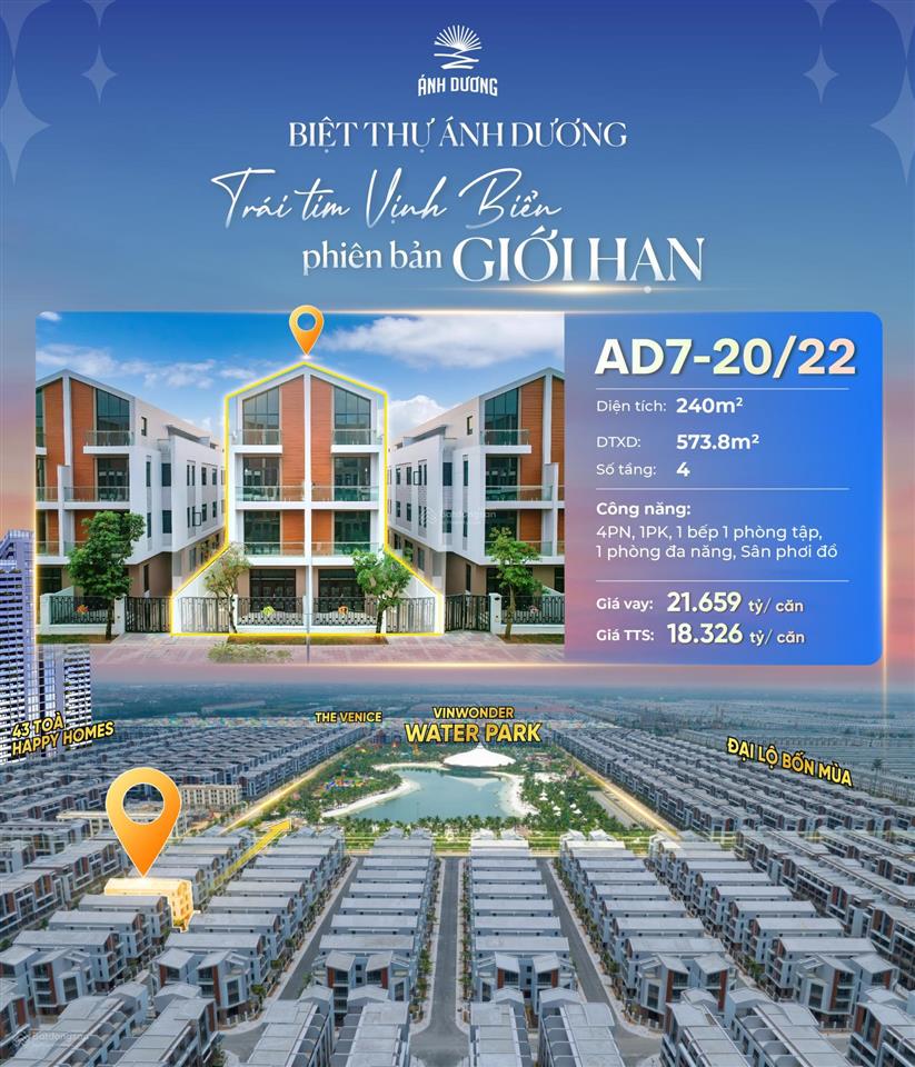 Biệt thự tứ lập ánh dương cđt tung chính sách cực khủng về ở sớm ck lên đến 28%  0978 585 ***