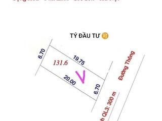 131.6m2 đất đẹp, full thổ cư cộng hòa, sóc sơn, hà nội, đường thông ô tô, giá rẻ nhất khu vực.