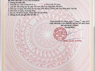 Diện tích 289,5m2 * đất ở nông thôn có 100m2 thổ cư. đất trồng cây lâu năm