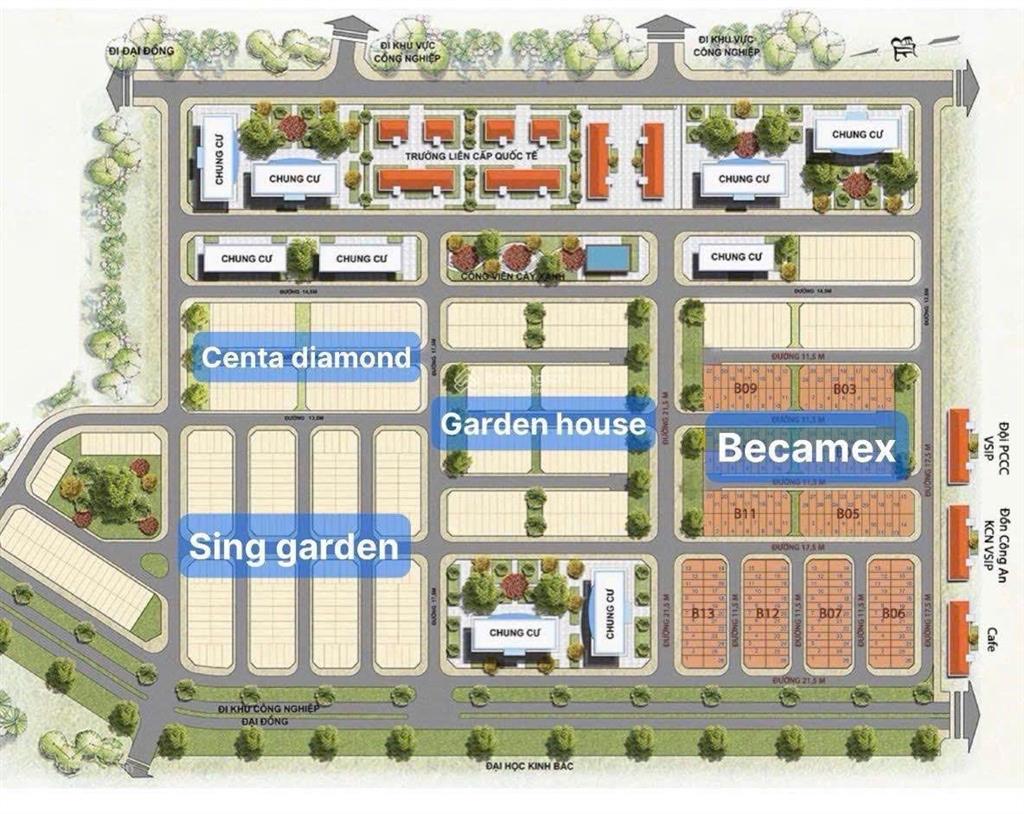 Liền kề vietsing square vsip từ sơn 75m², đường 17.5m, sát 9 tòa chung cư, tiềm năng tăng giá mạnh
