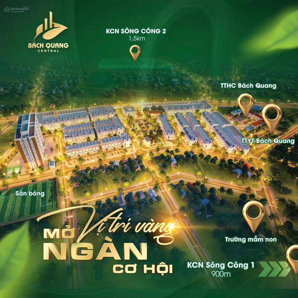 Bách quang central thái nguyên shophouse giá tốt, chiết khấu 9%