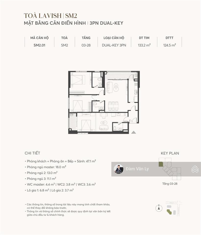 Bán căn dualkey 3pn 3wc nhất dự án, hiếm có khó tìm, tối ưu công năng sử dụng