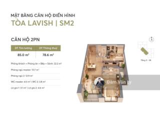 Độc quyền quỹ căn 2pn tầng đẹp nhất dự án, giá gốc đợt 1, ký hợp đồng trực tiếp, không chênh