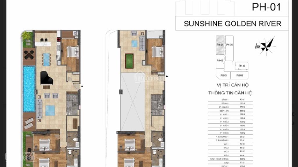 Căn hộ có bể bơi sân vườn xuất hiện tại hà nội, sunshine crystal river, 240m2, view hồ tây sân golf