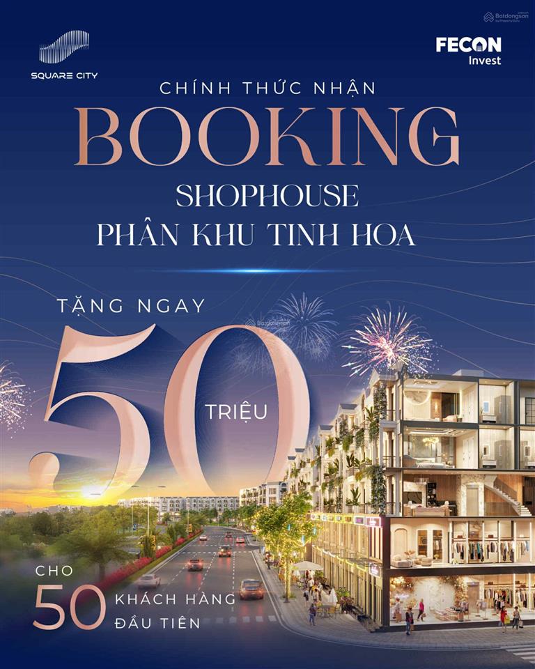 Phòng kinh doanh cđt fecon kình gửi quý khách hàng 50 suất ngoại giao ưu đãi dự án square city