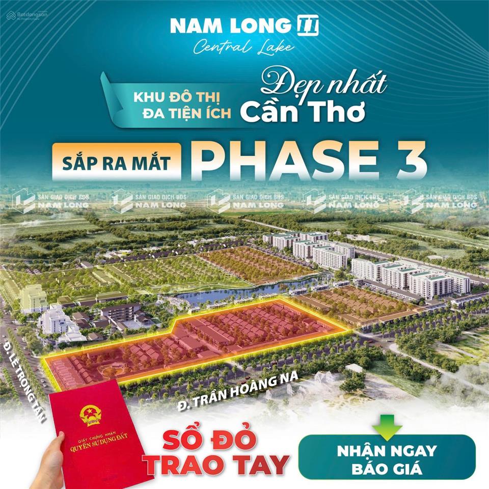 Mở bán khu đẹp nhất nam long 2 cần thơ, nền nhà phố vườn, biệt thự vườn 0909 425 ***