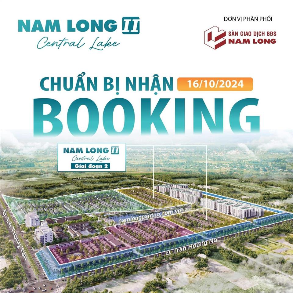 Bán đất nền nam long cần thơ, nền nhà phố vườn, biệt thự đơn lập 0909 425 ***