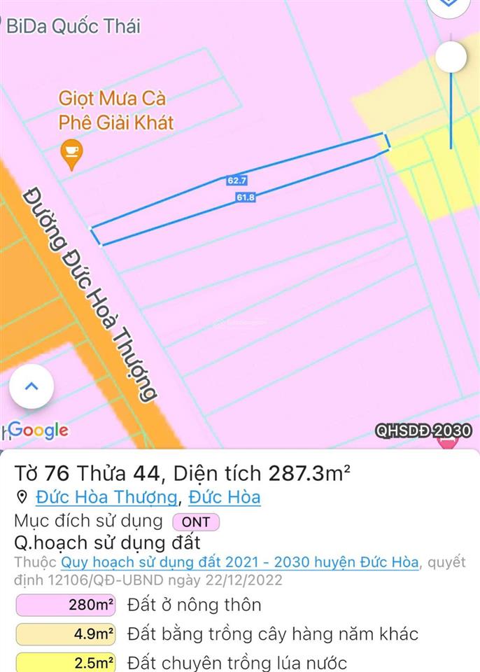 Nhà mặt tiền đường đức hòa thượng, huyện đức hòa, long an. cách vòng xoay đt824, 823d chỉ 1.5km