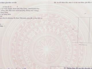 Đất rẻ khu biệt thự vĩnh thạnh, nha trang, gần chợ và trường học, đường ô tô thông, sẵn sổ hồng