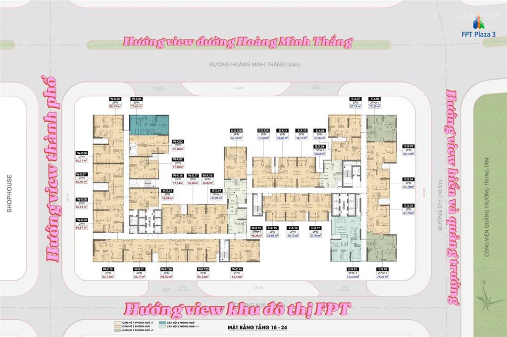 Căn hộ fpt plaza 3 2 phòng ngủ, giá tốt nhất thị trường