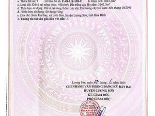 Bán nhanh lô đất vuông vắn cực đẹp, 8000 m2 tại liên sơn lương sơn hòa bình. giá 11,5 tỷ