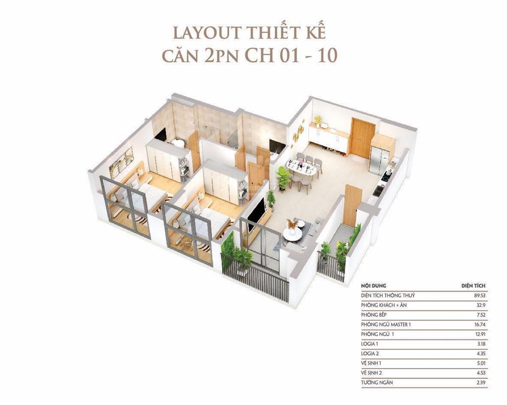 Chính chủ chuyển nhượng căn 2pn 89.53m2 ở ngay dự án khai sơn city, giá tốt 0981 649 ***