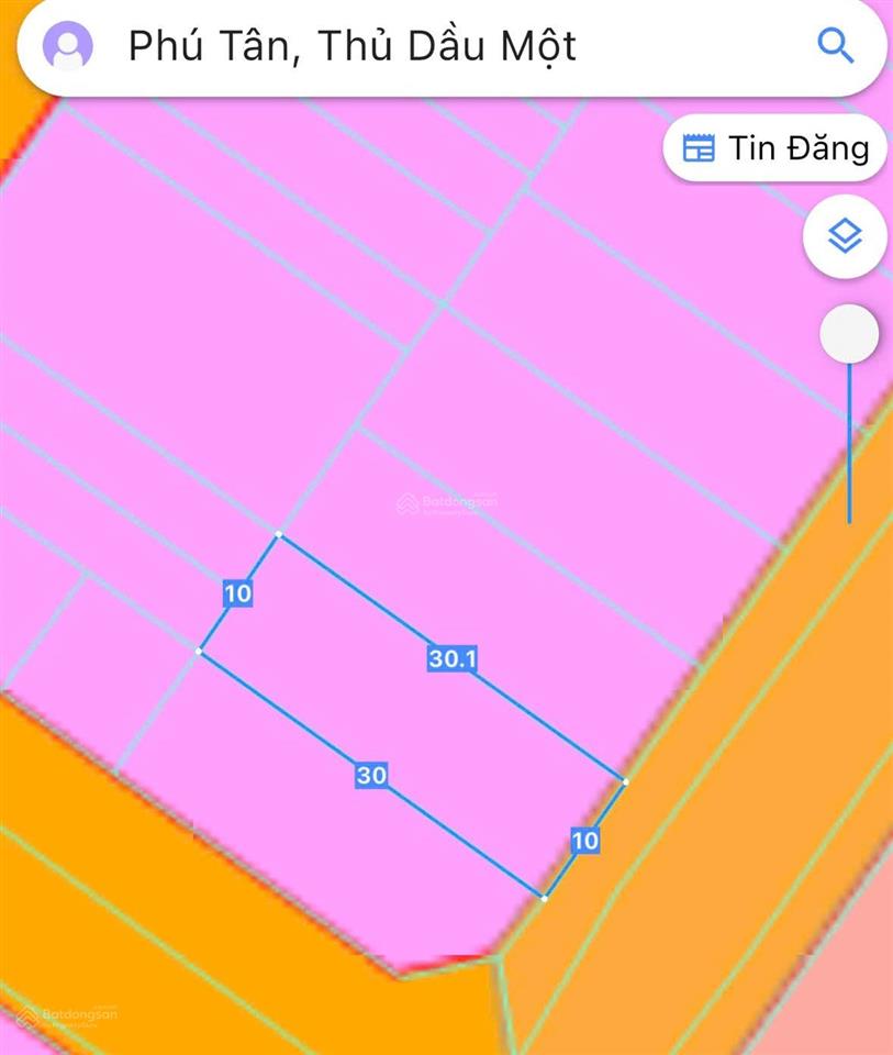 Bán đất phú tân ngay thành phố mới siêu thị aeon bình dương. vị trí đẹp đất đẹp, diện tích 10*30m