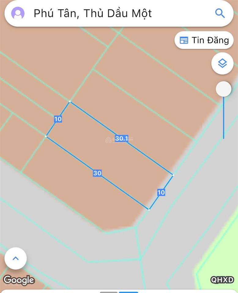 Bán đất phú tân ngay thành phố mới siêu thị aeon bình dương. vị trí đẹp đất đẹp, diện tích 10*30m