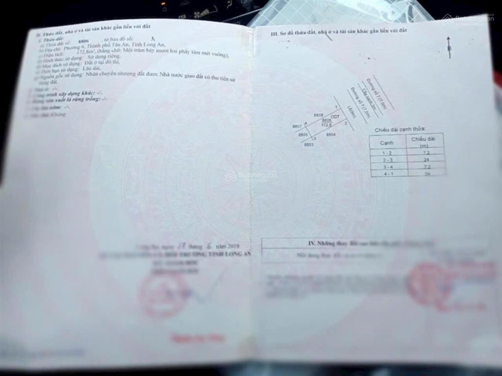 Bán đất đường lớn kinh doanh buôn bán lề 9m mt 7,2m